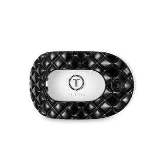 Flat Round Hair Clip | Medium | Jet Black Quilted - obligato