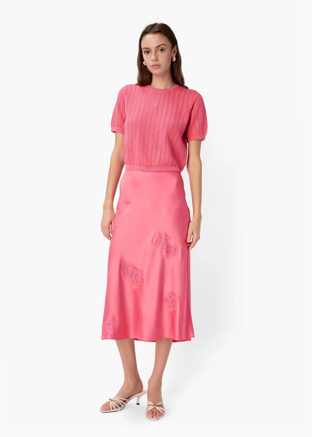 Florina Midi Skirt in Hibiscus - obligato