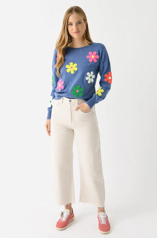 Flower Crew Neck Sweater - obligato