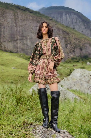 Flowering Garden Tree Mini Dress - obligato