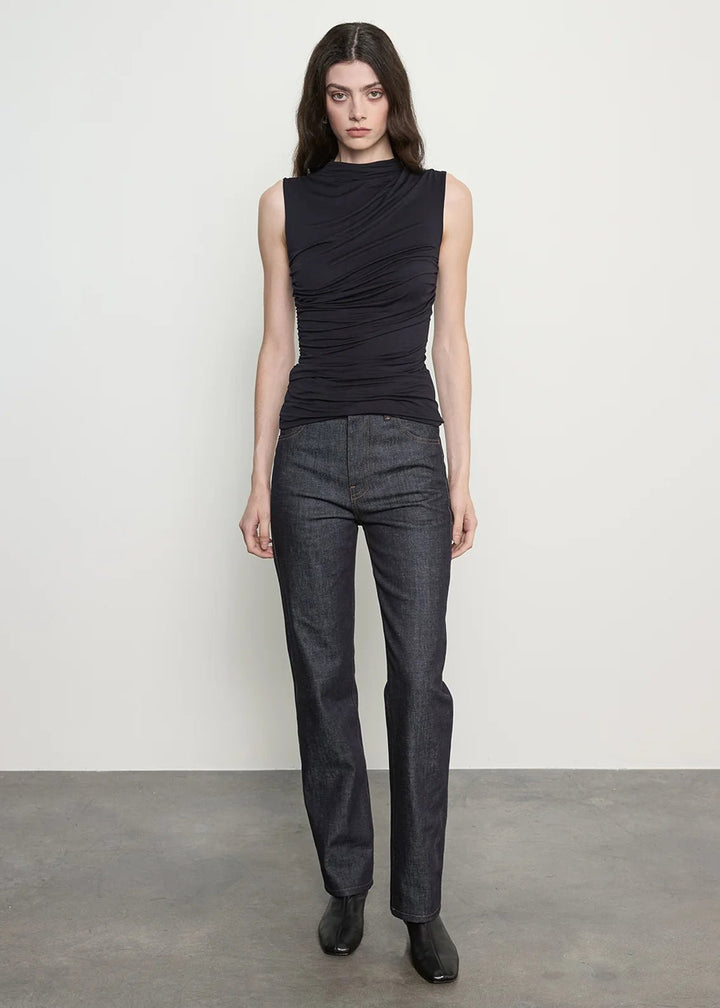 Fluid Jersey Sleeveless Twist Top - obligato
