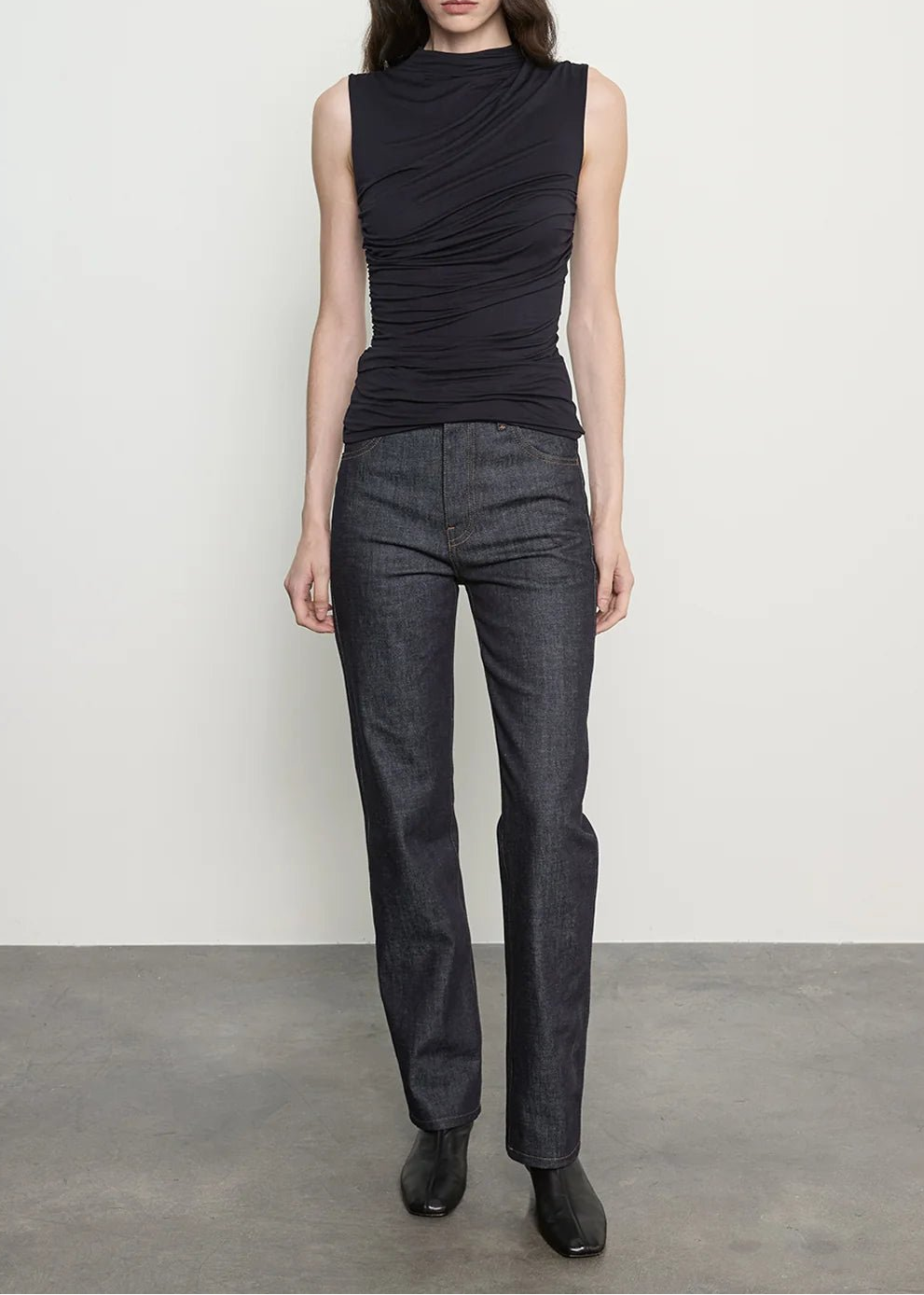 Fluid Jersey Sleeveless Twist Top - obligato