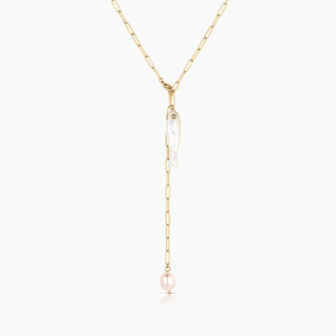 Fortuna Mother of Pearl Lariat - obligato