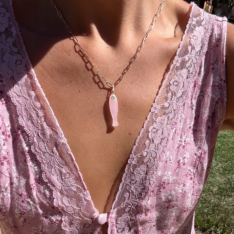 Fortuna Pink Jade Charm - obligato
