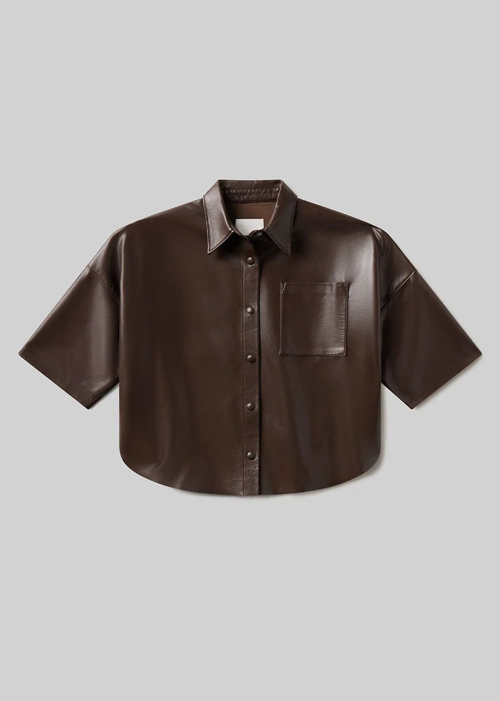 FRANCES CROPPED CAPE BUTTON UP - obligato