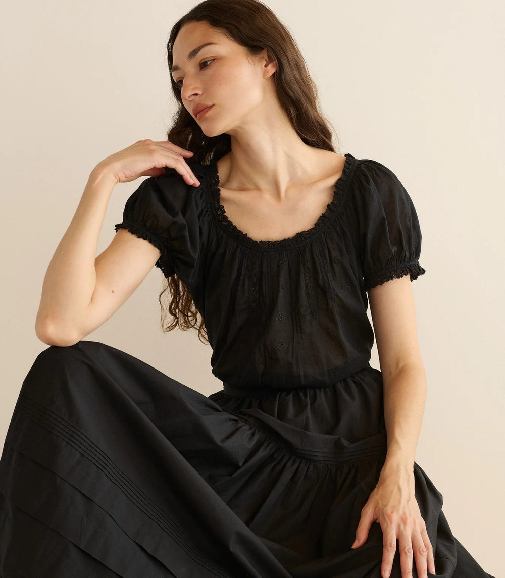 Frances Top in Black - obligato
