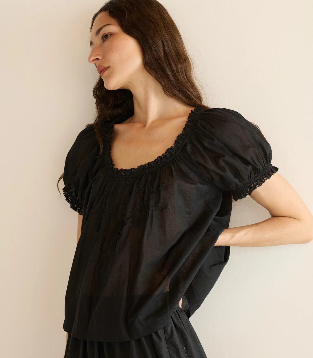 Frances Top in Black - obligato