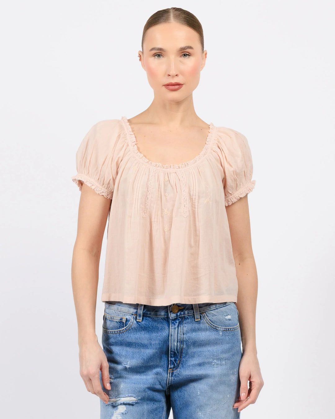 Frederica Top in Blush - obligato