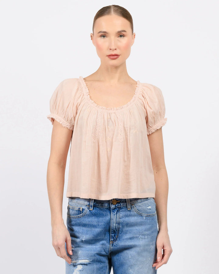 Frederica Top in Blush - obligato