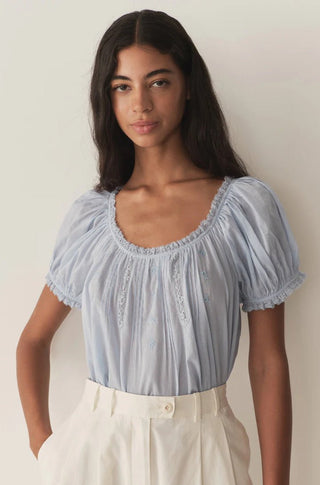 Frederica Top in Icy Blue - obligato