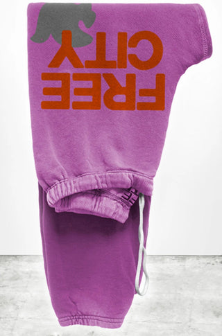 Free City Large Sweatpant in Pink Juice Silver - obligato