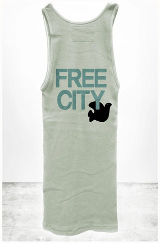 Free City Supervintage Tank in Bones - obligato