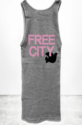 Free City Supervintage Tank in Heather Pink - obligato