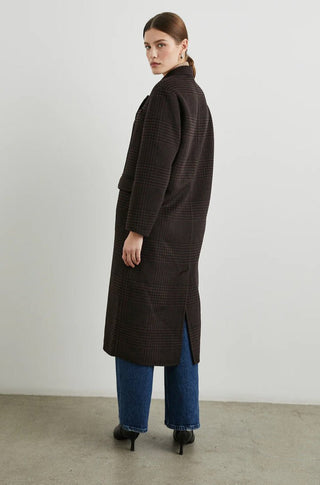 Gallery Coat in Espresso Houndstooth - obligato