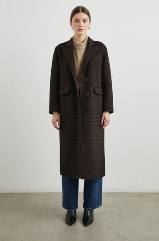 Gallery Coat in Espresso Houndstooth - obligato