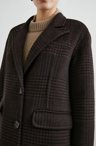 Gallery Coat in Espresso Houndstooth - obligato