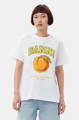 GANNI Basic Jersey Peach Relaxed t-shirt - obligato