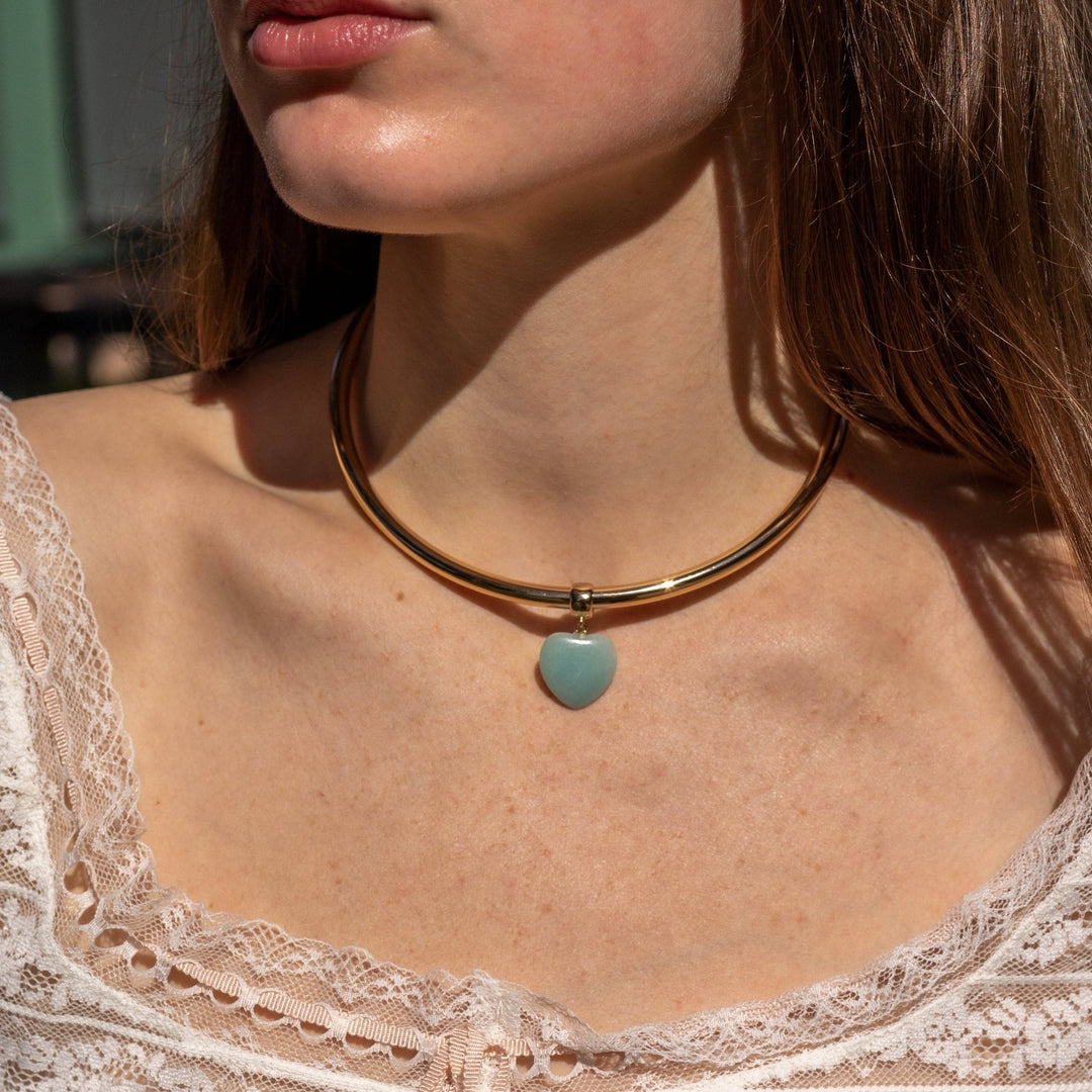 Gemma Amazonite Choker Necklace - obligato