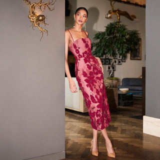 Gemma Dress in Merlot - obligato