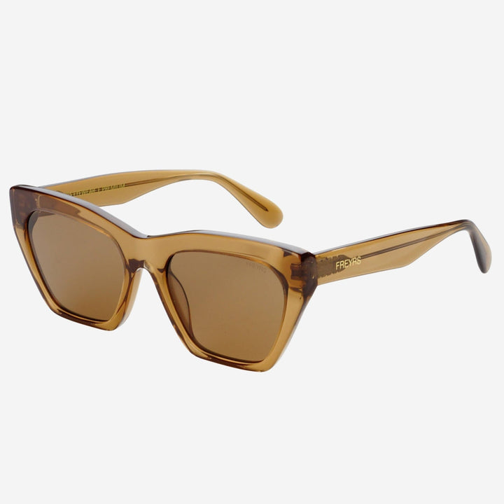 Gia Acetate Cat Eye Sunglasses : Brown - obligato