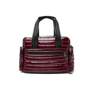 Glossy Voyager Travel Bag in Deep Burgundy - obligato