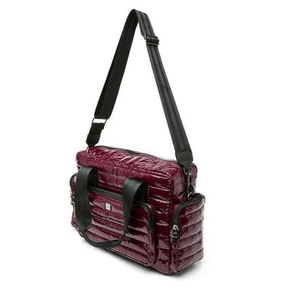 Glossy Voyager Travel Bag in Deep Burgundy - obligato