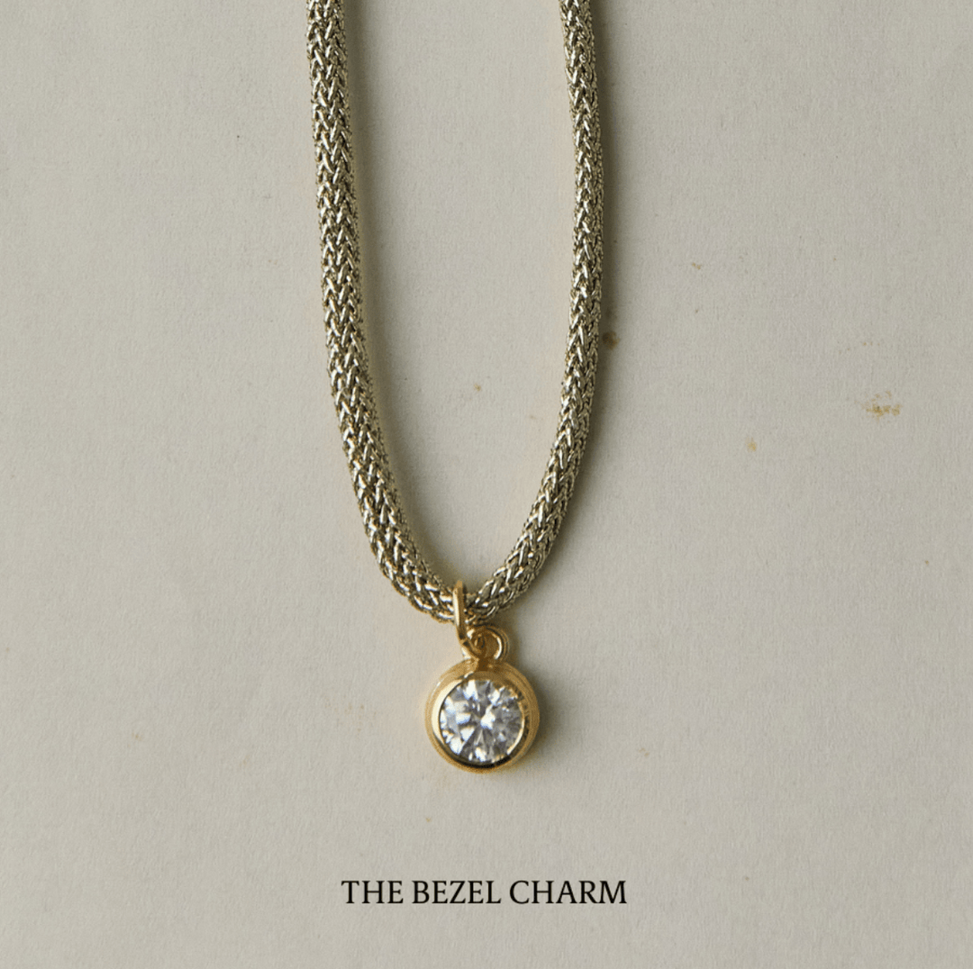 Gold Lurex Cord with Bezel Charm - obligato