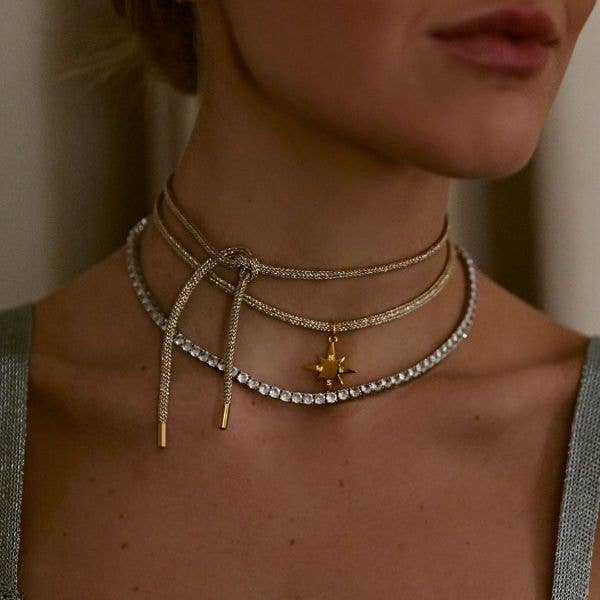 Gold Lurex Necklace Cord - obligato