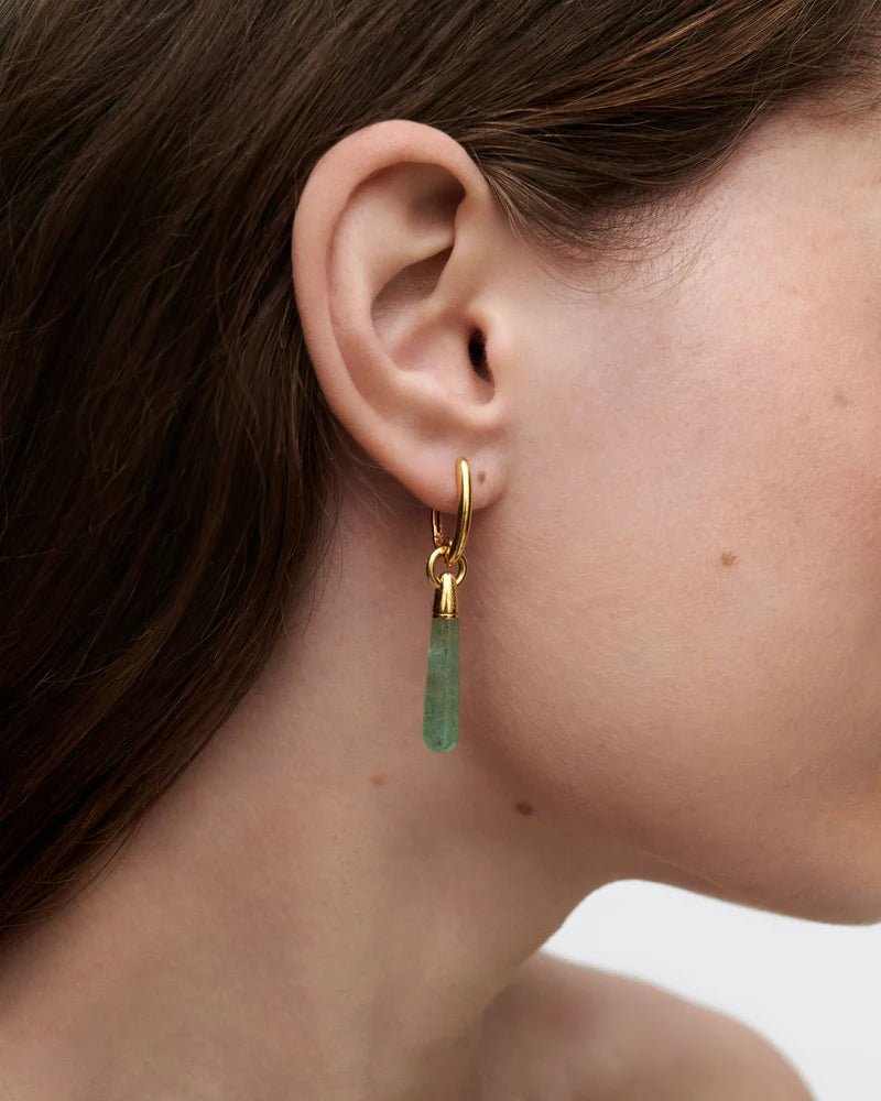 Green Aventurine Large Jupiter Earrings - obligato