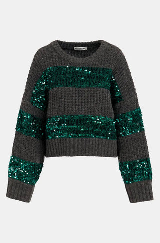 Green Sequin Pullover - obligato