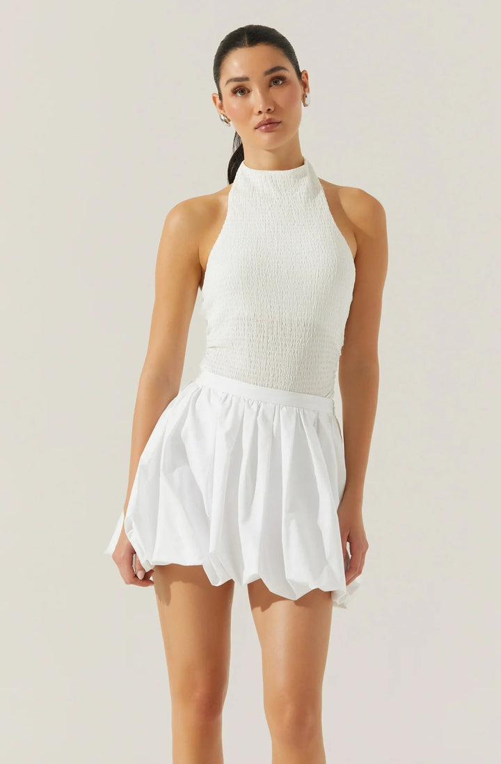 Gwyneth Textured Halter Neck Top - obligato