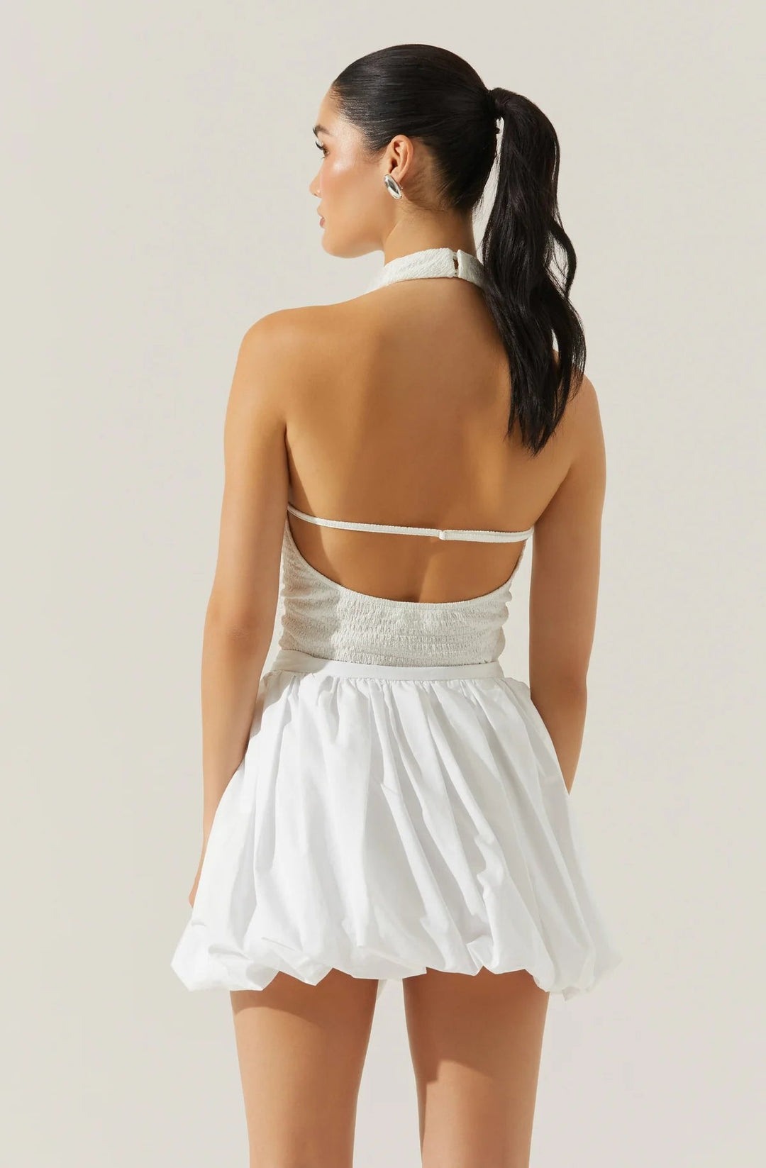 Gwyneth Textured Halter Neck Top - obligato