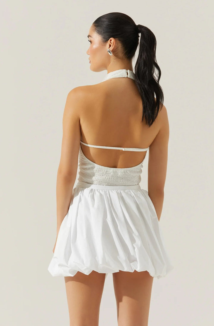 Gwyneth Textured Halter Neck Top - obligato