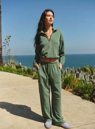 Half Zip Academy Sweatshirt in Loden - obligato