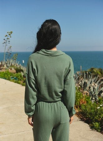 Half Zip Academy Sweatshirt in Loden - obligato