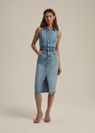 Halter City Santa Barbara Denim Dress - obligato