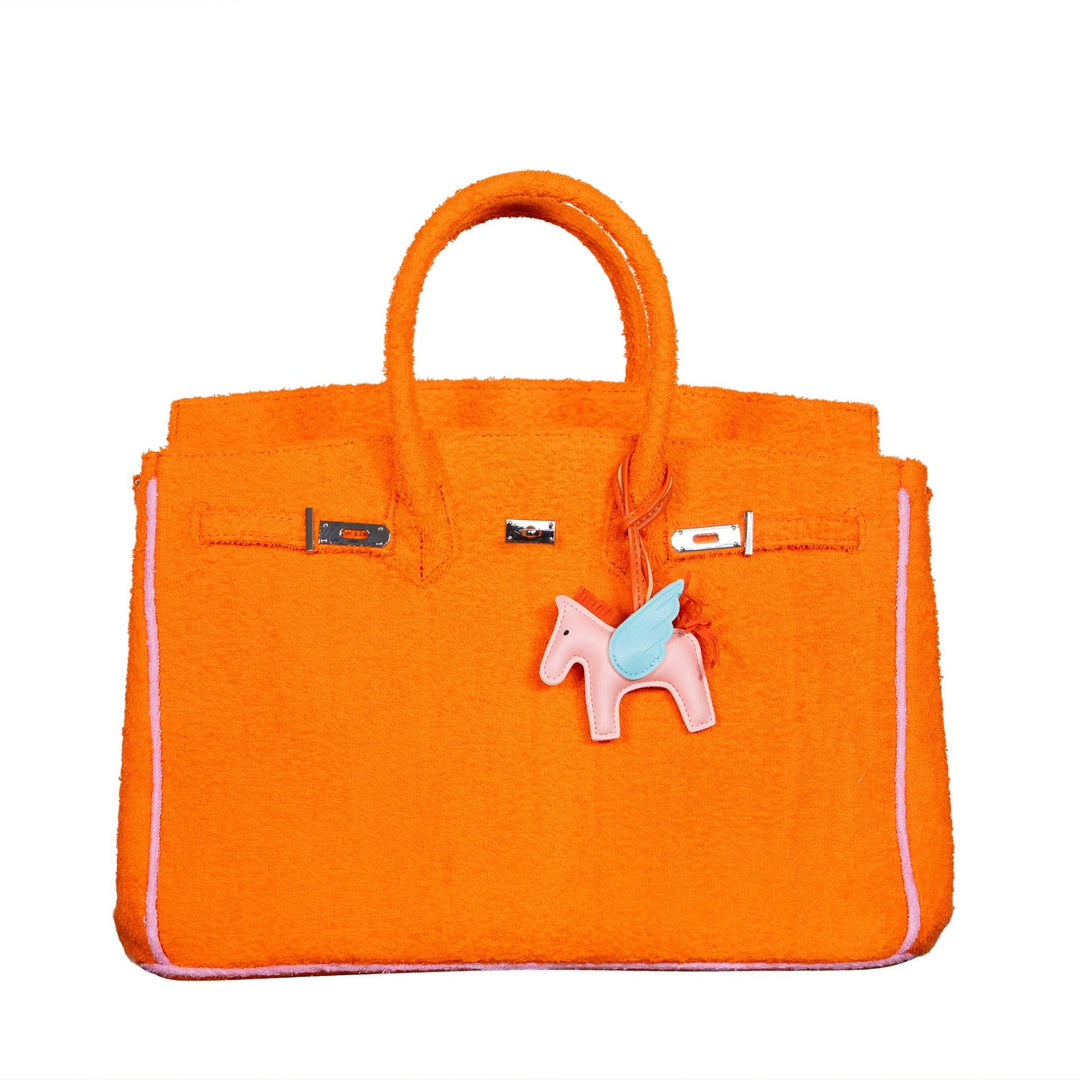 Hampton's Terry Tote Bag in Orange/Pink - obligato
