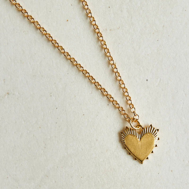 HART Small Heart of Gold Necklace - 18" Mini Belcher - obligato