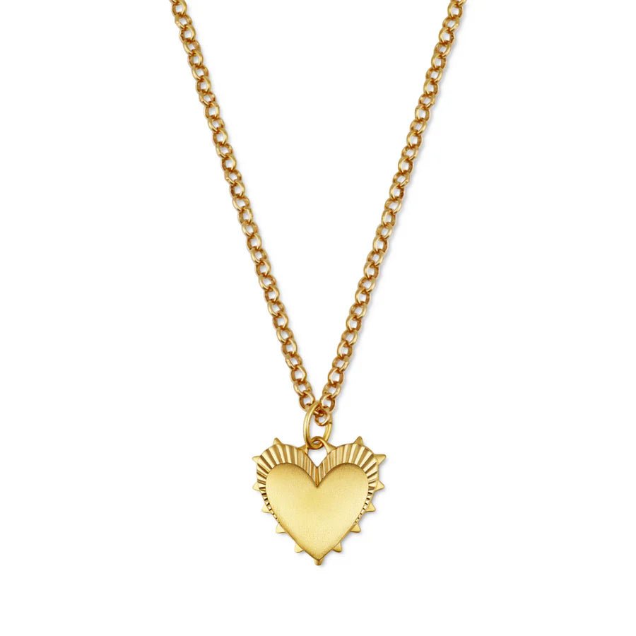 HART Small Heart of Gold Necklace - 18" Mini Belcher - obligato