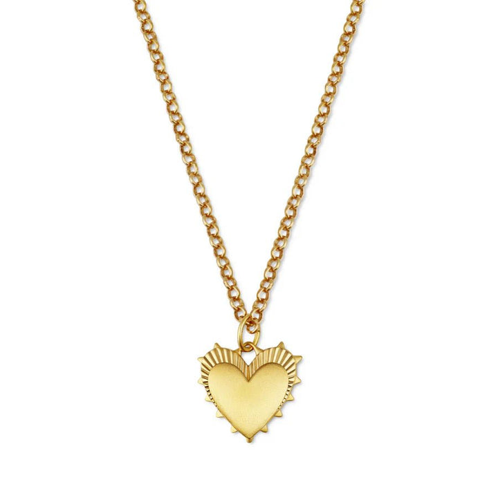 HART Small Heart of Gold Necklace - 18" Mini Belcher - obligato
