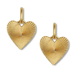 HART Small Ribbed Heart of Gold Huggies - obligato
