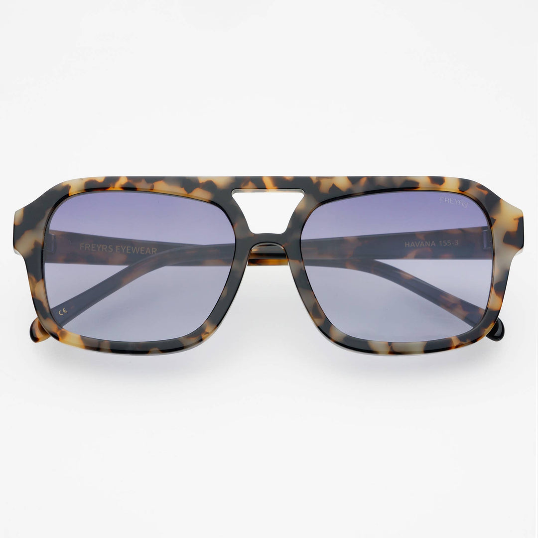 Havana Acetate Aviator Sunglasses: Tortoise - obligato