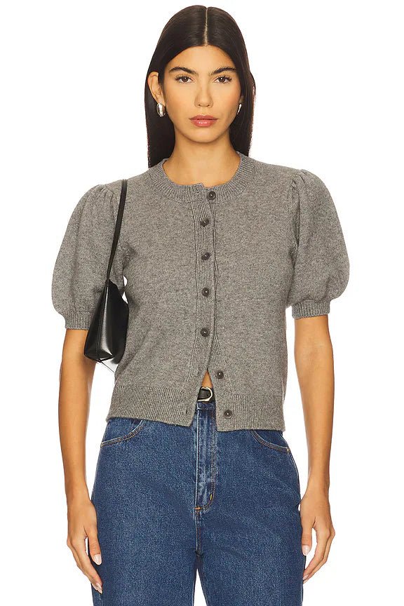 Havana Cardigan in Foggy Grey Melange - obligato