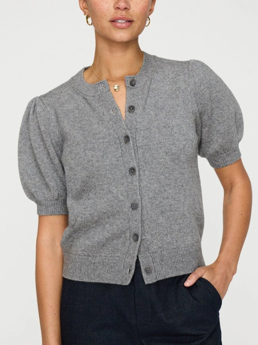 Havana Cardigan in Foggy Grey Melange - obligato