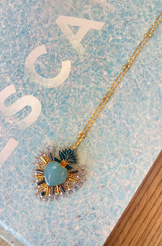 Heart Necklace in Teal - obligato