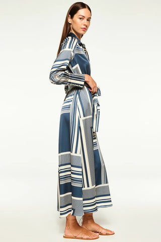 Herminia Dress in Linear Geo - obligato