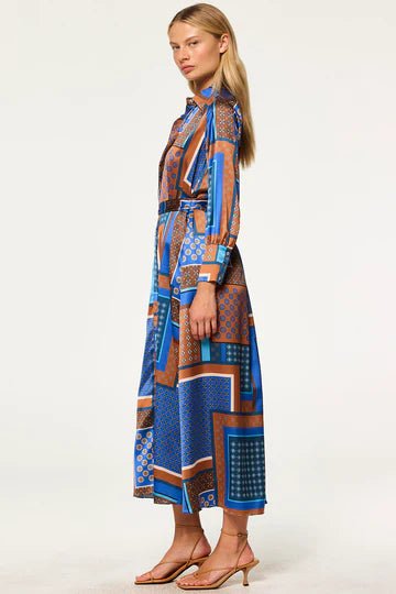 Herminia Dress in Tile Patchwork - obligato