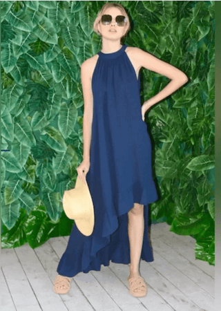 High Drama Maxi Dress in Navy - obligato