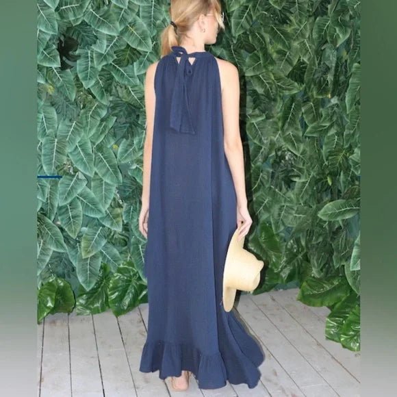 High Drama Maxi Dress in Navy - obligato