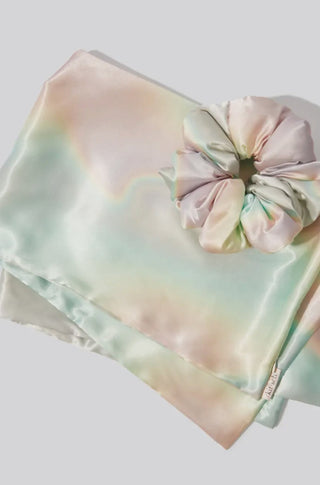 Holiday Satin Pillowcase and Pillow Scrunchie 2pc - Aura - obligato